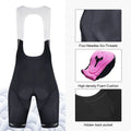 X-TIGER Women's Bike Bib Shorts 5D Padded Pockets Cycling Shorts Mountain Biking Bicycle 5D Butterfly-Shaped Pad UPF50+