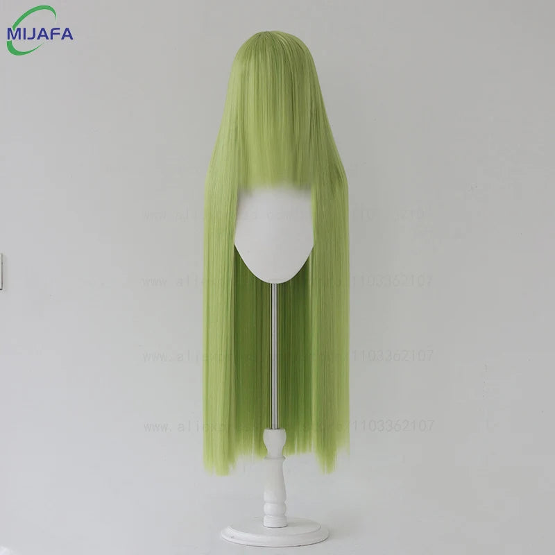 Very High Quality 600g 68 Colors 40 Inch 100cm Long Straight Cosplay Wig With Bangs Heat Resistant Hair Anime Wigs + Wig Cap