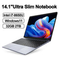 14.1"Laptop Computer PC Intel Core i7 8650U Laptop Ultra Slim Notebook 12GB RAM 1TB 2TB SSD Office Study Windows 11 1920*1080