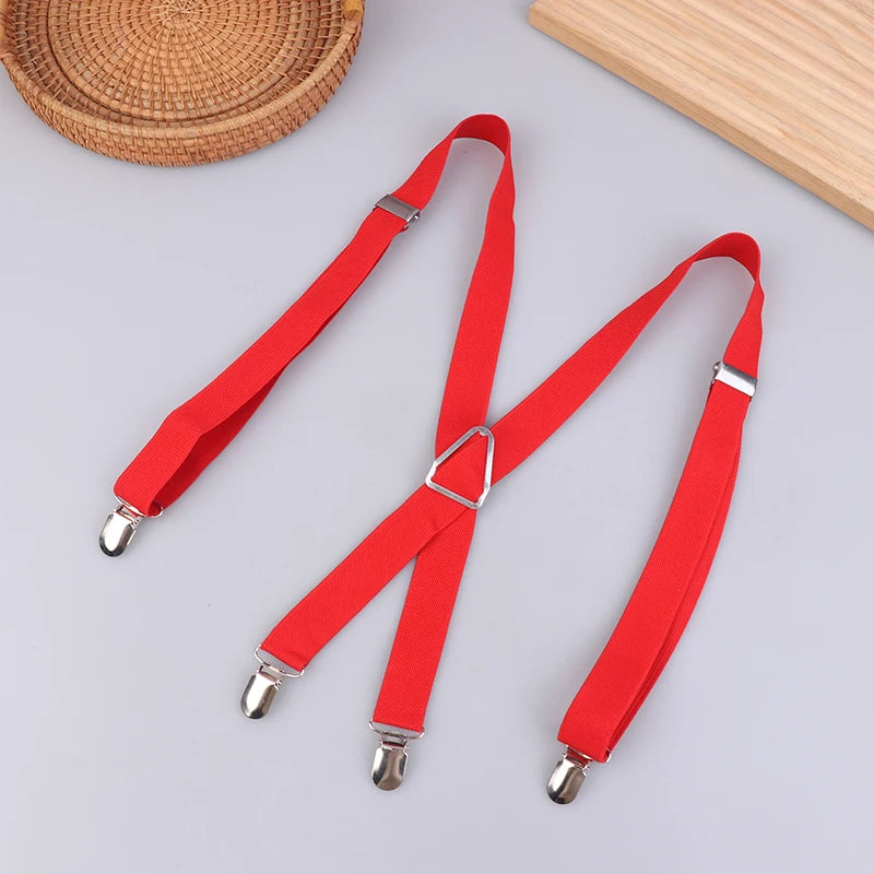 Elastic Adjustable Suspenders For Adults And Kids - Men Women Braces Set For Children Boys Girls Wedding - Visuel 8 | SAMAG
