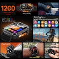 2026 New 1200 mAh Battery Military Smartwatch Men 5ATM Waterproof Fitness Tracker Health Heart Rate Smart Watch For iOS Android