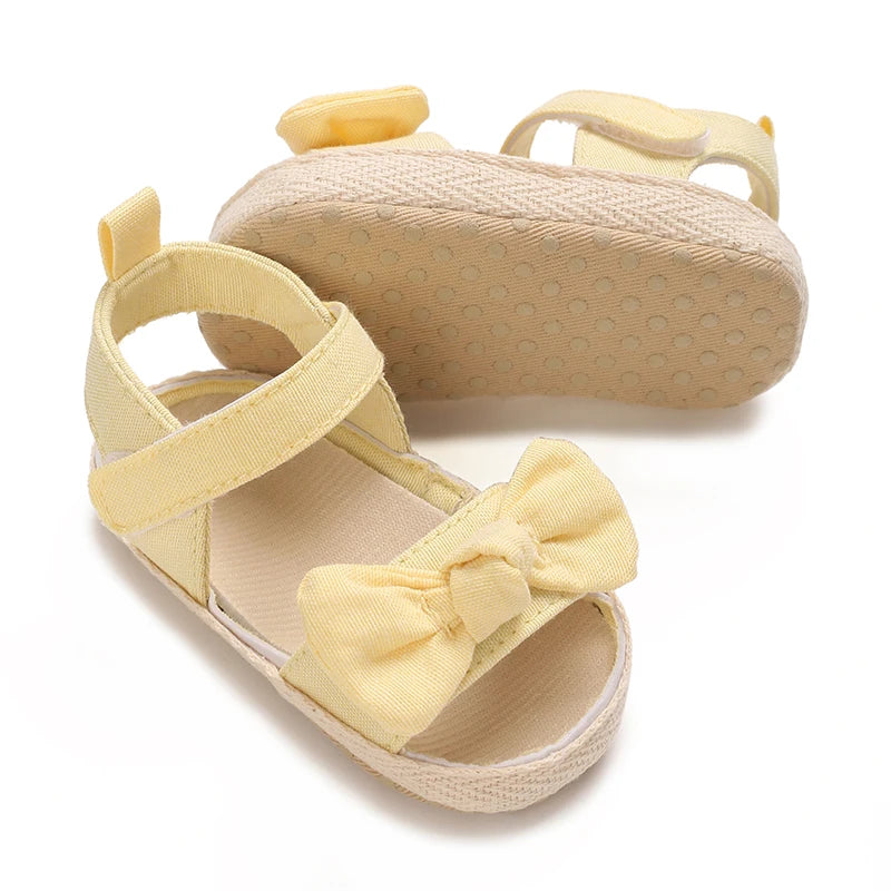 Spring and Autumn Yellow Countryside Style Princess Shoes 0-12 Months Baby Soft soled Anti slip Sneakers