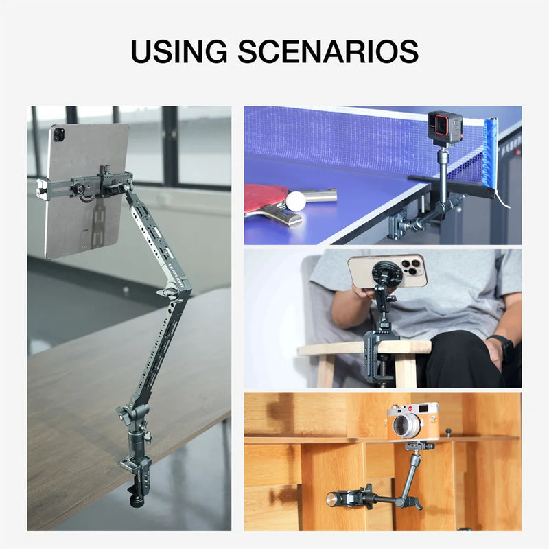 LEAPLIGHT Photography C Clamp Desk Camera Mount with 1/4" NATO for Photo Studio Video DSLR,Cameras, Desk, Rods, Hooks, Shelves