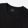 2-piece Autumn And Winter Men's Black Casual Warm Underwear Set Large Comfortable Round Neck Sports Fitness Base Shirt Sleepwear