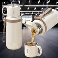 600ml Stainless Steel Coffee Cup Travel Thermal Mug Leak-Proof Thermos Bottle Tea Coffee Mug Office Business Style Thermos