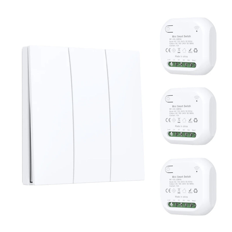 Self-Powered  Wireless Light Switch RF433MHz No Battery Waterproof Wall Panel Remote Control Kinetic Switches  for Home  Schakel