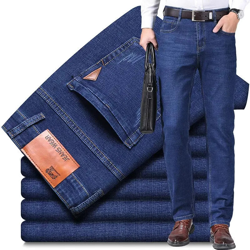 Men's Casual Straight Stretch Jeans Spring Autumn | SAMAG
