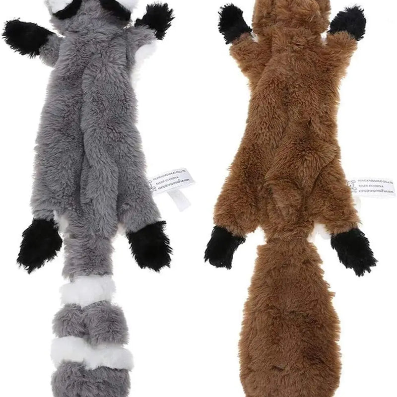 Plush Dog Toys Squirrel Raccoon Fox 18 Inch Stuffing Free Squeaky for Small  Medium Dogs No Stuffing with Squeakers Dog Chew Toy