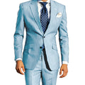 Men's Classic Stripe Suits 2 Piece ( Blazer+Pants ) Notch Lapel 2 Buttons Slim Fit Jacket & Trousers for Business Casual Wedding