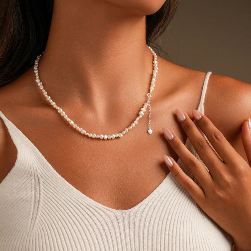 YWYC 4-5mm Baroque Freshwater Pearl Necklaces 38cm 45cm 50cm 925sterling Silver Necklaces Jewelry Gift 2026 New Arrivals