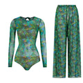 Women's Long Sleeve Swimwear Sunscreen One Piece Swimsuit | SAMAG