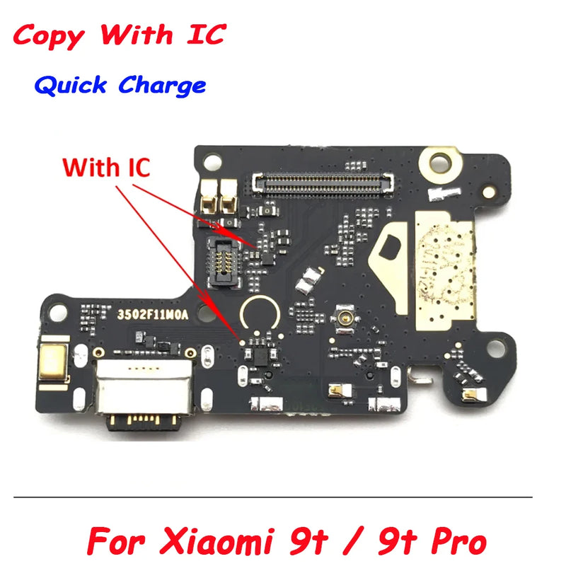 New For Xiaomi 10T 9T 10 11T Pro 12T 10 Lite USB With Micro Charging Port Charger Dock Flex Cable With IC Microphone Board