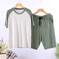 Sleepwear Summer Pajamas Men's Set Home Wear Adult Spring Lightweight Loose Short-sleeved Shorts 2pcs Casual Underwear