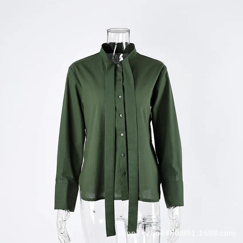 Women's 100% Cotton Floating Ribbon Back Lace Up Cardigan - View 14 | SAMAG