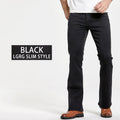 Men's Boot Cut Jeans Slightly Flared Slim Fit Blue Black | SAMAG