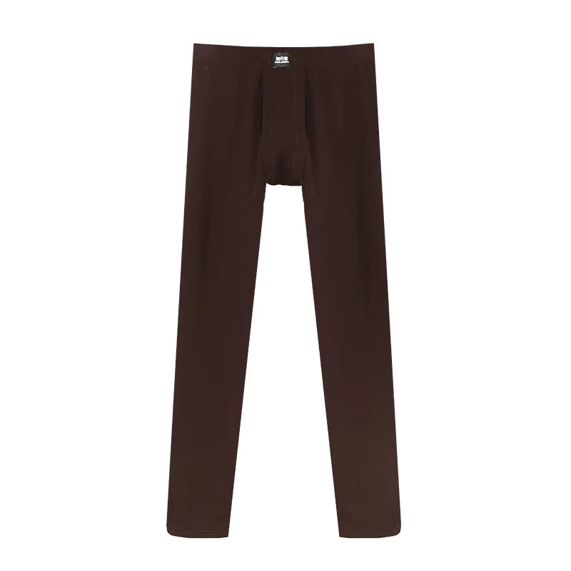 Modal autumn and winter men's fleece thickened slim-fitting cotton pants youth single-piece leggings, long johns, thermal pants