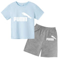 3-12Y Kids Summer Casual Letter Print 2-Piece Set Soft | SAMAG