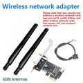 M.2 To PCI Express Wireless Adapter Converter with 6DBi 2x Antenna NGFF M.2 WiFi Bluetooth Card For AX210 - Visuel 3 | SAMAG