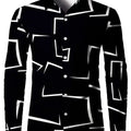 Men's Long Sleeves Shirt Tops Polka Dot Lapel Clothing | SAMAG