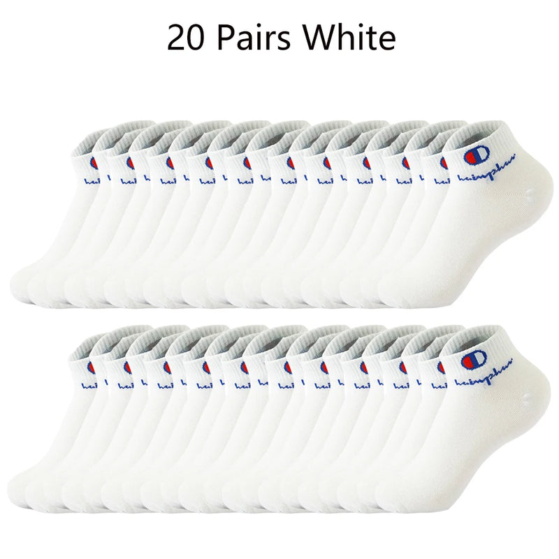 10/20/30 Pairs Ankle Socks Men Women Cotton Brand | SAMAG