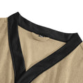 Men's Bathrobe Long Sleeves Kimono Style Spa Robe with Belt Pockets Soft Comfortable Sleepwear Loungewear for Home Hotel Use