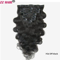 ZZHAIR Clip In 100% Human Remy Hair Extensions 16"-28" 8Pcs Set 100g-160g Full Head Body Wavy Natural