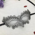 Women's Sexy Half Face Animal Lace Party Mask for Halloween Masquerade Cosplay Party Supplies Ladies Anime Eye Masks Silver