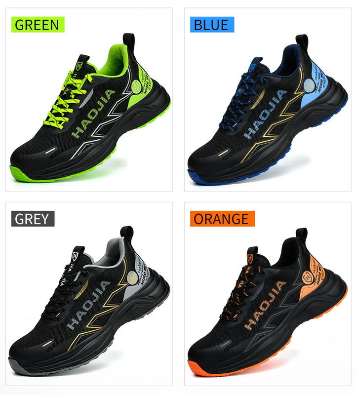 Size 47 Men Safety Shoes Steel Toe Work Shoes Puncture Proof Breathable Safety Boots Man Security Protective Work Sneakers