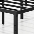 14 Inch High,Bed Frame Platform,Metal Bed,Heavy Duty Steel Slat Mattress Foundation,Easy Assembly,No Noise and Shaking,Black