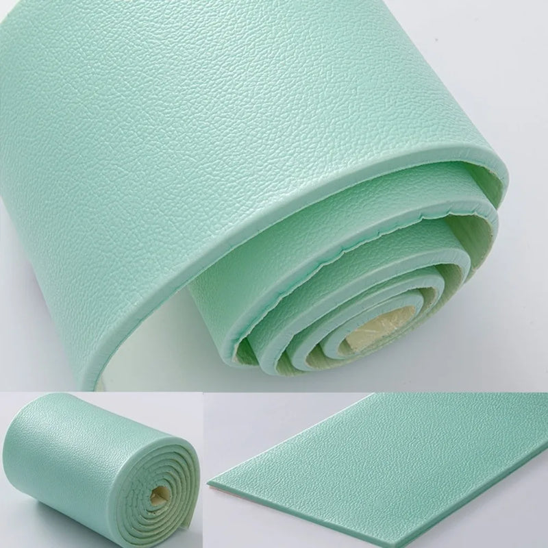 New Durable 20x200cm Anti Collision Strip Self-Adhesive Soft Foam Wall Protection Soft Wrapped Sponge Thickened Corner Protector