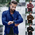 New Brown Autumn And Winter Fashion Leather Jacket Men's Plus Size Zipper Locomotive Leather Jacket Jacket