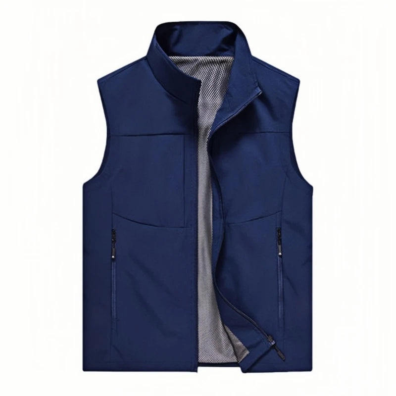 2025 Summer Men Outdoor Waterproof Quick Drying Cargo 5XL Vests Male Thin Mesh Breathable Waistcoats Climbing Sleeveless Jackets