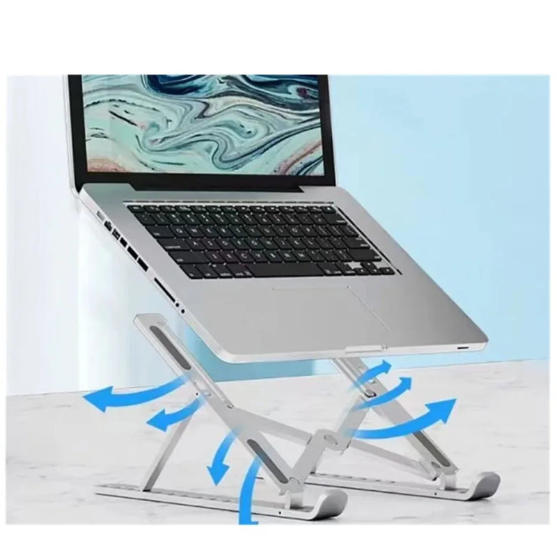 2026 ABSPlastic Adjustable Laptop Stand-6-Level Height, Foldable & Portable Design For8-16” Laptops,Enhanced Ventilation & Heat