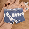 1-3pcs Women Cotton Panties Sports Boxer Underpants Ladies Breathable Letter Pants Mid-waist Beathable Cozy Boyshort Underwear