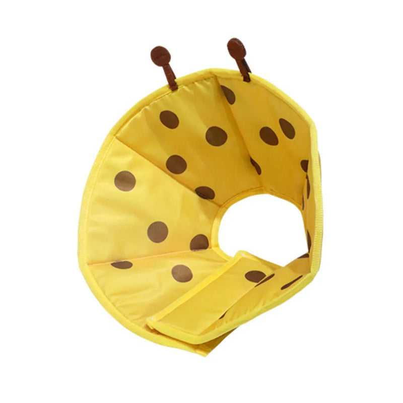 Cartoon Cat Elizabeth Collar Strawberry Bees Cat Neck Protective Circle Breathable Anti-Scratch Cat Dog Grooming Cover