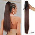 Synthetic Claw Clip On Ponytail Extension 22Inch Long Straight Wavy Ponytail Hair Ponytail With Claw Clip On Ponytail For Women