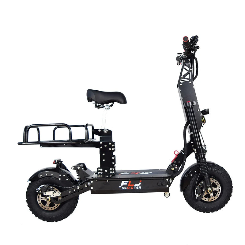 FLJ K14 14inch 8000W 60V Fat wheels skateboard electric scooter with Short Handle fast speed 58MPH