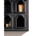 French Rustic Style Home Decor Wall Mounted Black Shelf Rack Solid Wood Storage - View 4 | SAMAG