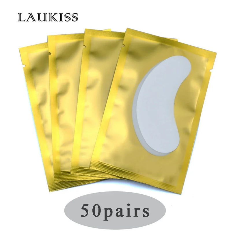 50/500/1000pcs Hydrogel Patches for Eyelashes Building Eyelash Extension Under Eye Pads Lash Stickers Tools Wholesale LAUKISS