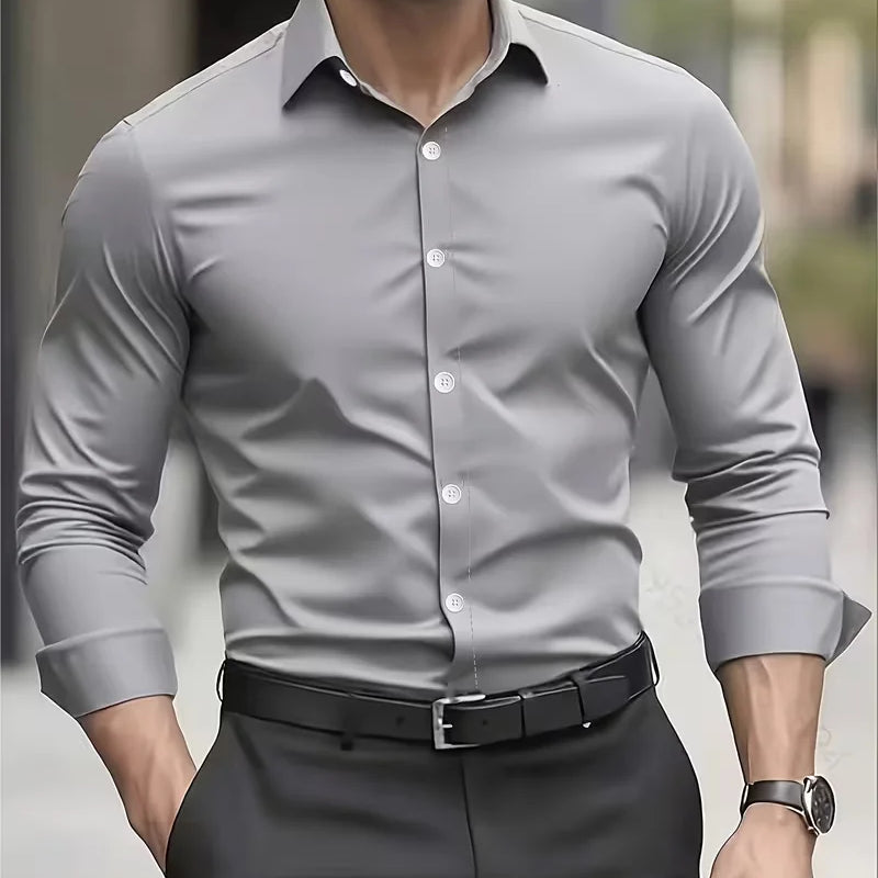 Summer New Men's Long-Sleeve Shirt Business Formal Wear | SAMAG