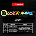1PC Custom Car Sticker Instagram Cool Fonts Waterproof DIY Vehicle Window Motorcycle Bicycle Scooter Helmet Durable Vinyl Decals