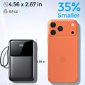 Power Bank,15000mAh Portable Charger with Built in Cable,22.5W Fast Charging,6 Outputs,Slim Travel Essential Battery Pack