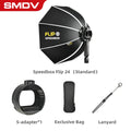 SMDV Flip 20 24 28 Quickly Release Parabolic Out Door Softbox for A1 Godox V1 AD100PRO V860II AD200 Flash Soft Box