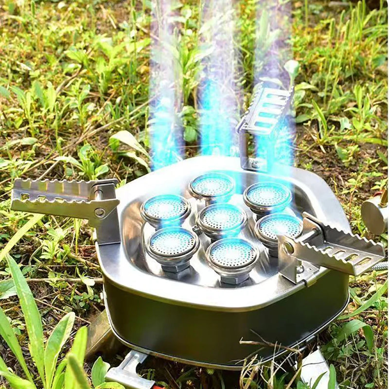 Strong Fire Stove High Firepower Portable Outdoor Stove Camping Gas Stove Folding Head Burner with Storage Bag For Hiking