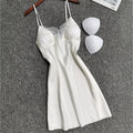 White Sleep Set Pajamas Lady Lace Satin Pyjamas Kimono | SAMAG