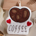 New Coffee Print Hand Towel Kitchen Bathroom Kids Bathing Small Towels Soft Absorbent Tableware Cleaning Hanging Towel
