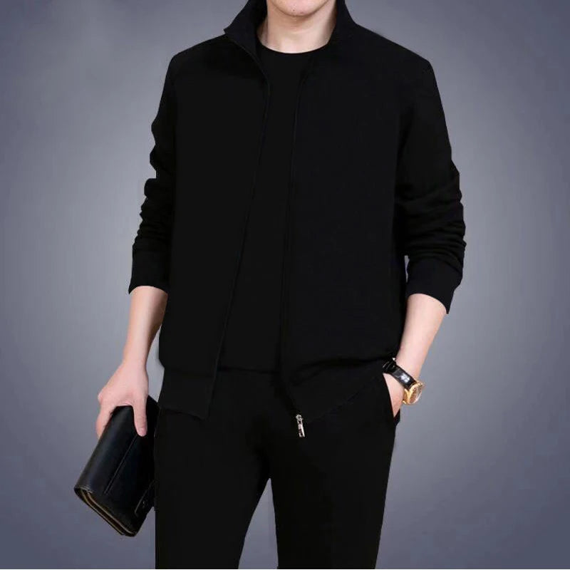 Men's autumn and winter two - piece trendy cardigan sweater casual sports set full youth top and pants - View 4 | SAMAG