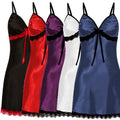 Lace Silk Satin Sleepwear Women Sexy Lingerie Night Dress | SAMAG