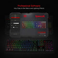 Redragon K582 SURARA RGB LED Backlit Mechanical Gaming Keyboard with 104 Keys-Linear and Quiet-Red Switches