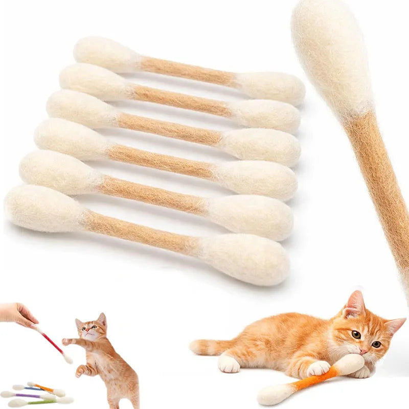 Cotton Swabs Cat Toys with Catnip Kitten Chew Sticks for Indoor Boredom Durable Dental Teething Ropes cat Lover Gift Accessories